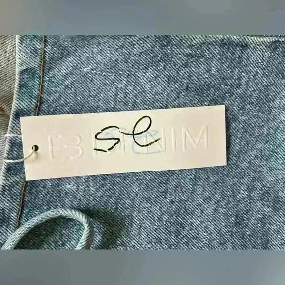 EB Denim Lace Up Corset Top Medium Wash Women's Size Medium - Picture 9 of 9